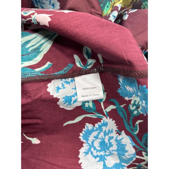 NWT Tuckernuck Alice Dress Merlot Sharp Floral Midi Dress Sz S Ruffles Cottage - Picture 12 of 13